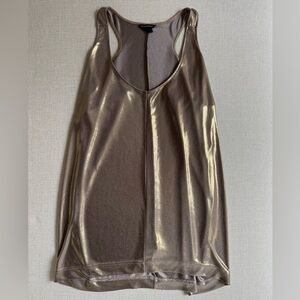 NWOT - Club Monaco Metallic Gold Sleeveless Blouse - Women’s Size L